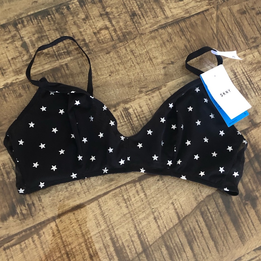 NWT DKNY Stars Mesh Bralette XL
